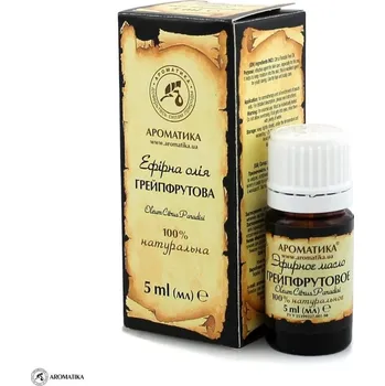 AROMATIKA Grapefruitový olej, 100% přírodní, Aromatika, 5 ml