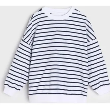 Chlapecká mikina Sinsay - Bavlněná proužkovaná mikina - krémová - 259EC-01X - 259EC-01X-122