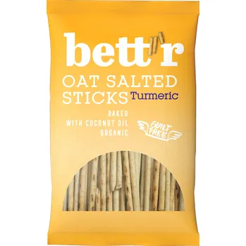 Cukrovinka Tyčinky ovesné slané s kurkumou 50 g BIO BETT´R