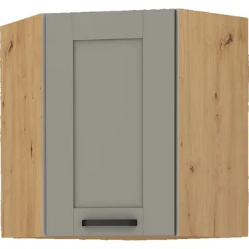 Kuchyňská skříňka Horní rohová skříňka LUNA CLAYGREY / DUB ARTISAN 60x60 GN-72 1F
