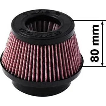 Auto-moto Sportovní vzduchový filtr TURBOWORKS - universál, červený H:80mm DIA:60-77mm Vyberte průměr vstupu:: 77mm