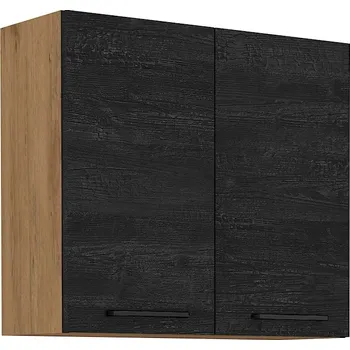Kuchyňská skříňka Horní dveřová skříňka VIGO DARK WOOD 80 G-72 2F