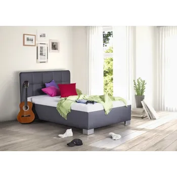 Postel BLANÁŘ NÁBYTEK, a.s. Blanář čalouněná postel KELLY vč. roštů - šedá ROZMĚR: 90 x 200 cm