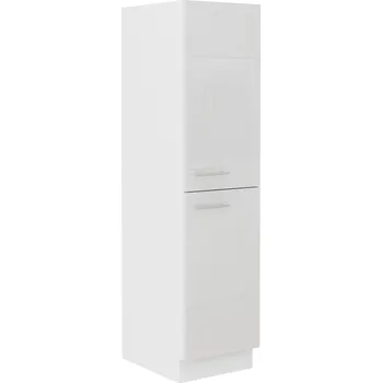 Šatní skříň Vysoká potravinová skříň s policemi a výsuvem LARA WHITE 30 DK-162 2F CARGO