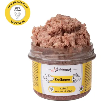 Krmivo pro psa All Animals Kočkopes Kuře ve vlastní šťávě 200g