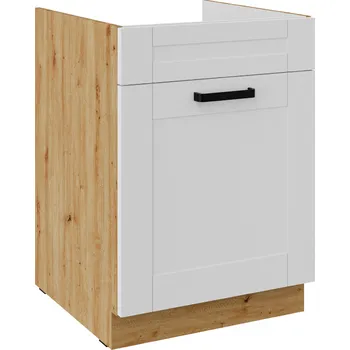 Kuchyňská skříňka Spodní dřezová skříňka s výsuvem LUNA BÍLÁ / DUB ARTISAN 60 ZL 1S BB