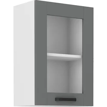 Kuchyňská skříňka Horní prosklená skříňka LUNA DUSTGREY / BÍLÝ MAT 40 GS-72 1F