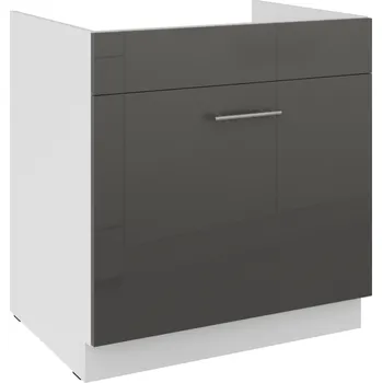 Kuchyňská skříňka Spodní dřezová skříňka s výsuvem LARA GREY 80 ZL 1S BB