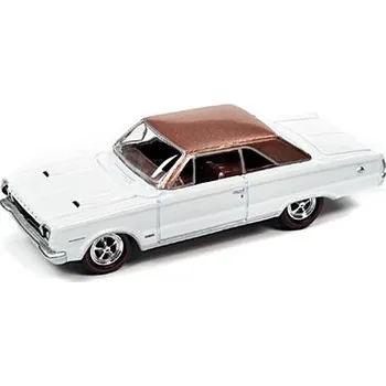 autíčko Plymouth GTX bílá 1:64 - Johnny Lightning Plymouth GTX- sběratelský model auta 1/64