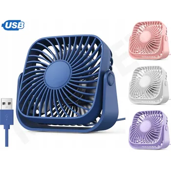 Domácí ventilátor PŘENOSNÝ STOLNÍ VENTILÁTOR TICHÝ USB 360° 3 RYCHLOSTI SILNÝ!