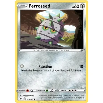 Sběratelská karetní hra Ferroseed 123/185 - Vivid Voltage Typ karty: Reverse Holo