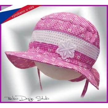 Kojenecké oblečení ROCKINO Dívčí letní klobouček, malinový Varianta: 46cm