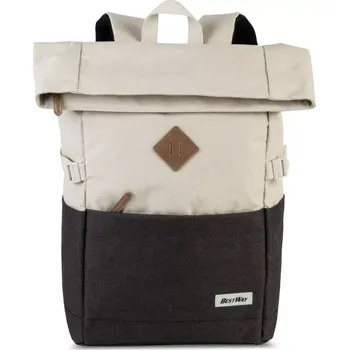 Městský batoh Městský rolovací batoh Bestway Campus 40327-1627 šedohnědý s béžovou 19L - stylový a praktický batoh na každodenní nošení | Cooltovka.cz