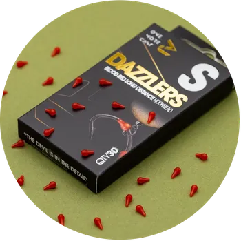 One More Cast Zarážky Dazzlers Blood Red Distance Hook Bead 30 ks - S