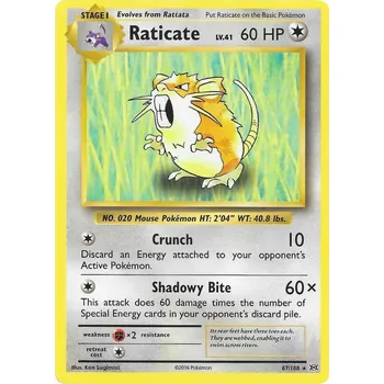 Sběratelská karetní hra Raticate 067/108 - Evolutions Typ karty: Non-Holo