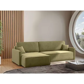 Sedací souprava Rohová rozkládací sedací souprava Karlos - Světle zelená