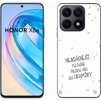 Pouzdro na mobilní telefon Gelový kryt mmCase na Honor X8a - citát 4 bílé pozadí
