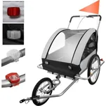 ML 14746 Vozík za kolo jogger 3v1 LED černošedý