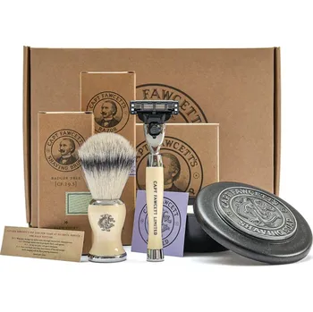 Dárková sada mýdla, štětky a Mach 3 strojku na holení CAPTAIN FAWCETT Shaving gift set
