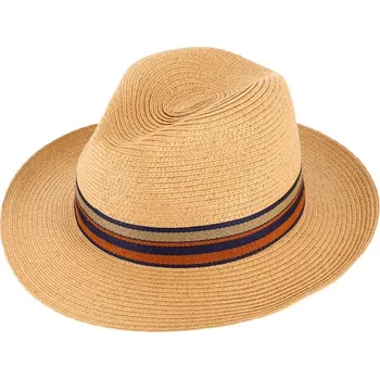 Klobouk Fiebig - Headwear since 1903 Letní crushable fedora klobouk od Fiebig - Traveller Toyo Cognac Velikost: 57 cm (M)