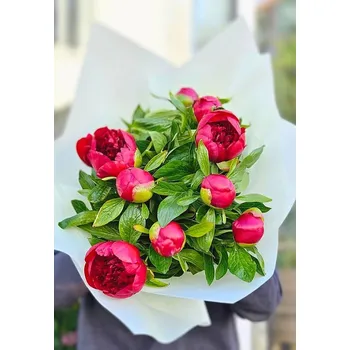 umělá květina Červené pivoňky