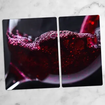 Obraz Odolné a Stylové Kuchyňské Skleněné Desky s Motivem Rozlitého Vína 40x52 a 30x52
