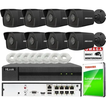Bezpečnostní kamera Sada 8 IP kamer HIKVISION 4 Mpx + rekordér s POE
