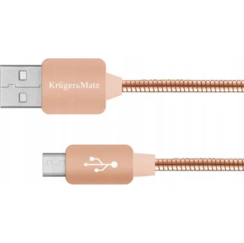 Datový kabel Kabel Kruger&Matz USB - microUSB typ B, 1 m, zlatý