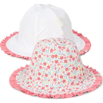 Kšiltovka LITTLE DUTCH oboustranný klobouček SUNNY FLOWERS UPF 50+