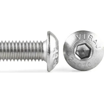 Šroub Šroub button imbus nerez A2, ISO 7380, půlkulatá hlava - M4x35