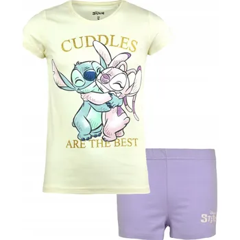 Dívčí pyžamo Letní dětské pyžamo STITCH ANDZIA dívčí bavlněné STICZ ANGEL 140