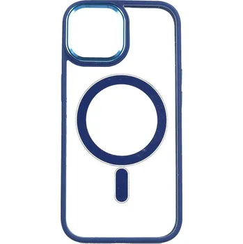 Pouzdro na mobilní telefon Kryt iPhone 15 pevný s modrým rámečkem (obal neboli pouzdro na iPhone 15)