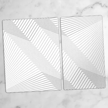 Obraz Stylová a Odolná Skleněná Prkénka Moderní Geometrický Vzor 40x52 a 30x52