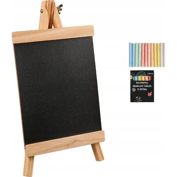 Stojací tabule na psaní křídami LTB-02 12 x 23 cm + KŘÍDA 12 KUSŮ 6 barev