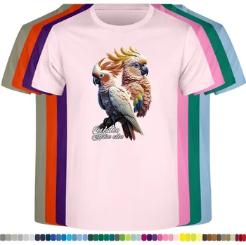 detske-levne-bavlnene-tricko-potisk-kakadu-bily Barva: Pink - růžová, Dětská bavlněná trička JHK: XL