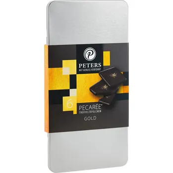 Čokoláda PETERS 6 Pecarée ® Gold Delight HOŘKÁ 63g