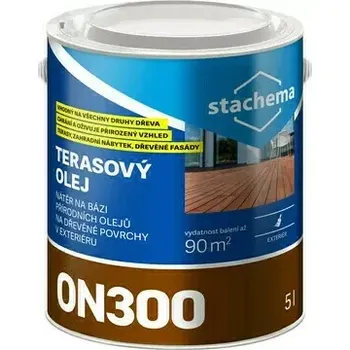 barva a nátěr na dřevo ON300 TERASOVÝ OLEJ - bezbarvý 5l