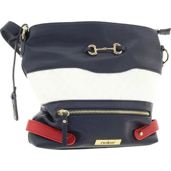 Kabelka RIEKER Dámský crossover modro-bílý H1517-15-613 Velikost