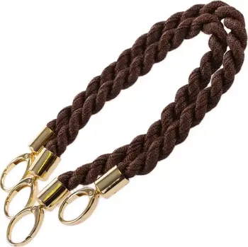 Příze Ucha na tašky Inda délka 50 cm Hnědá se zlatým kováním (Luxusní ucha na kabelky a tašky Inda Hnědá se zlatem)