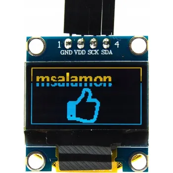 Náhradní díl pro mobilní telefon Displej MSALAMON OLED Displej 0,96" I2C žluto-modrý