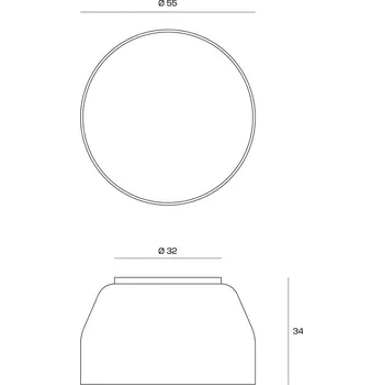 miloox by Sforzin Stropní svítidlo Hrnek, krémově bílé s chromovanými detaily Ø55cm - Ø stropního nástavce 32 cm krémová bílá, chrom kartáčovaný, opálová 3 x 20 W - Doprava zdarma