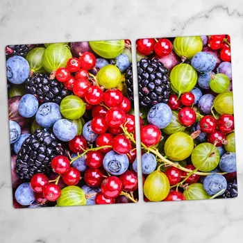 Obraz Dekorativní Desky Tvrzené Sklo na Krájení Ovoce, Sada 40x52 cm a 30x52 cm