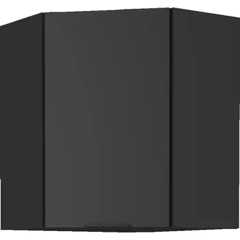 Kuchyňská skříňka Horní rohová skříňka SIENA ČERNÝ MAT / ČERNÁ 60x60 GN-72 1F