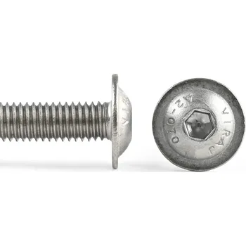 Šroub Šroub button+límec nerez A2, ISO 7380FL - M5x25