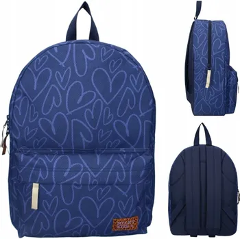 Dětský batoh Vadobag Modrý batoh Milky Kiss Srdíčka
