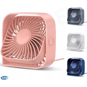 Domácí ventilátor MINI STOLNÍ PŘENOSNÝ VENTILÁTOR TICHÝ USB VENTILÁTOR 360° 3 RYCHLOSTNÍ STUPNĚ