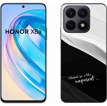 Pouzdro na mobilní telefon Gelový kryt mmCase na Honor X8a - vtipný text 13 černobílé pozadí