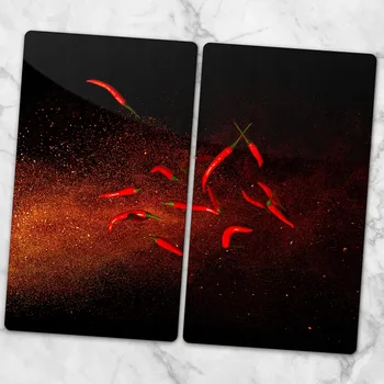 Obraz Kuchyňské Multifunkční Dekorativní Skleněné Desky Zelenina Koření 2x30x52