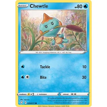 Karetní hra Chewtle 026/072 - Shining Fates Typ karty: Reverse Holo