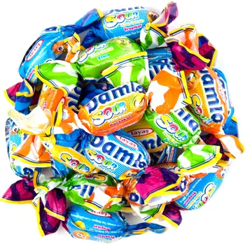 Čokoláda NUTSMAN Ovocné kyselé karamelky Damla Sour Fruit Bursts Množství: 500 g